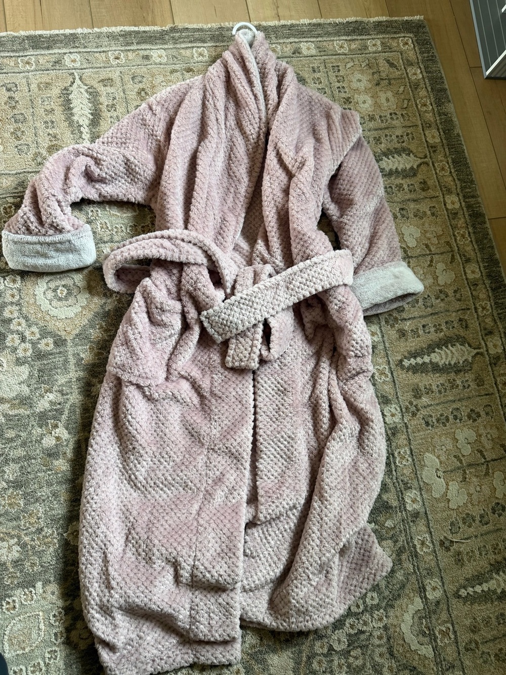 Midnight by Carole Hochman Plush Shawl-Collar Robe in Dusty Pink